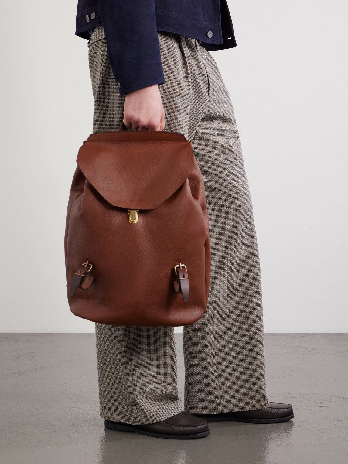 Bleu de Chauffe - Zibeline Full-Grain Leather Backpack