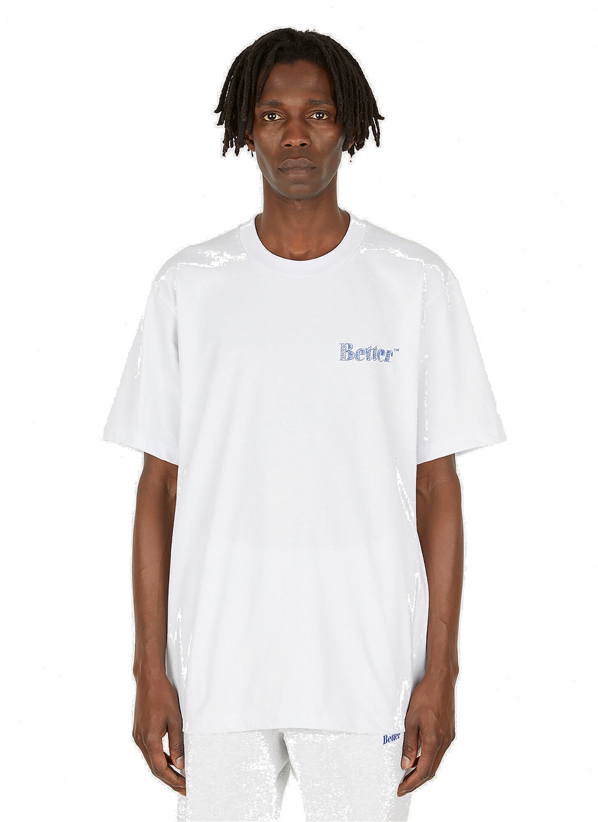 Photo: Scribbled Logo Print T-Shirt in White