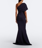 Safiyaa Elyna asymmetric crêpe gown