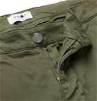 NN07 - Marco 1400 Slim-Fit Tapered Stretch-Cotton Twill Chinos - Green