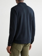 Massimo Alba - Ischia Cotton and Cashmere-Blend Piqué Polo Shirt - Blue
