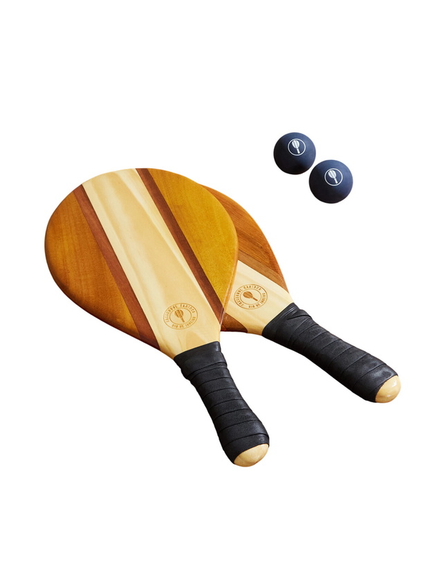 Photo: Frescobol Carioca - Leblon Wooden Beach Bat and Ball Set