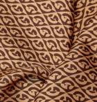 Gucci - Printed Silk-Twill Pocket Square - Brown