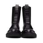 Givenchy Black Leather Combat Lace-Up Boots