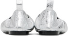 SIMONMILLER Silver Crinkle Metallic Riad Ballerina Flats