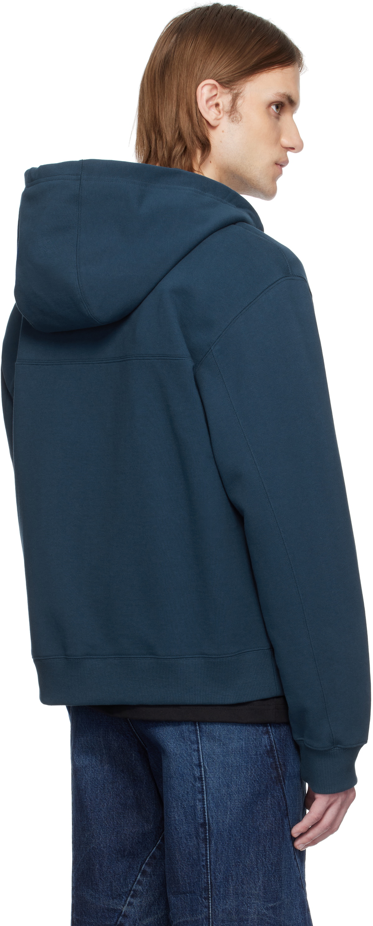 ADER error Navy Sig; TRS Tag 01 Zip-Up Hoodie