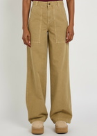 Moncler Straight-leg Cotton-twill Trousers Beige