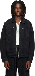 Casablanca Black Monogram Denim Jacket