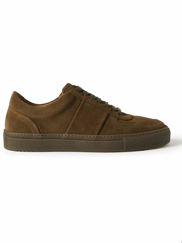 Photo: Mr P. - Larry Regenerated Suede by evolo® Sneakers - Brown