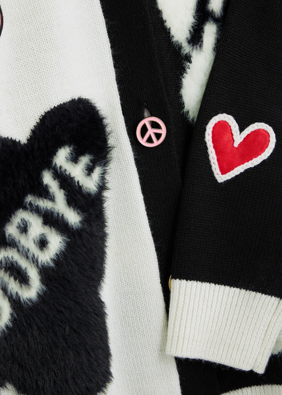 Alice + Olivia X The Beatles Bradford Appliquéd Wool-blend