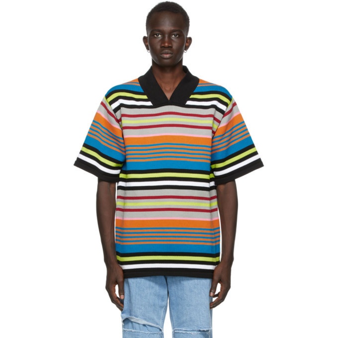 Photo: AGR SSENSE Exclusive Multicolor Striped Short Sleeve Sweater