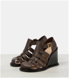 Loewe Campo leather wedge sandals