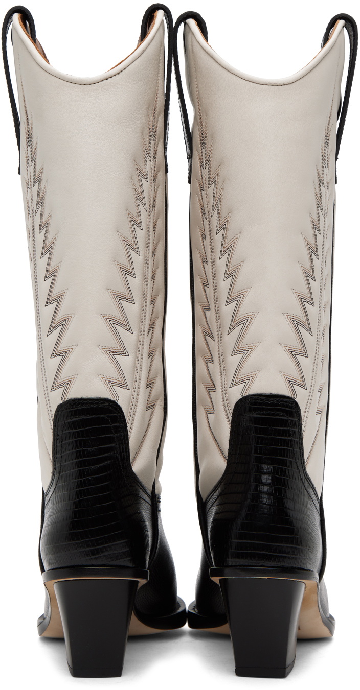 60mm Rosario Lizard Print Leather Boots