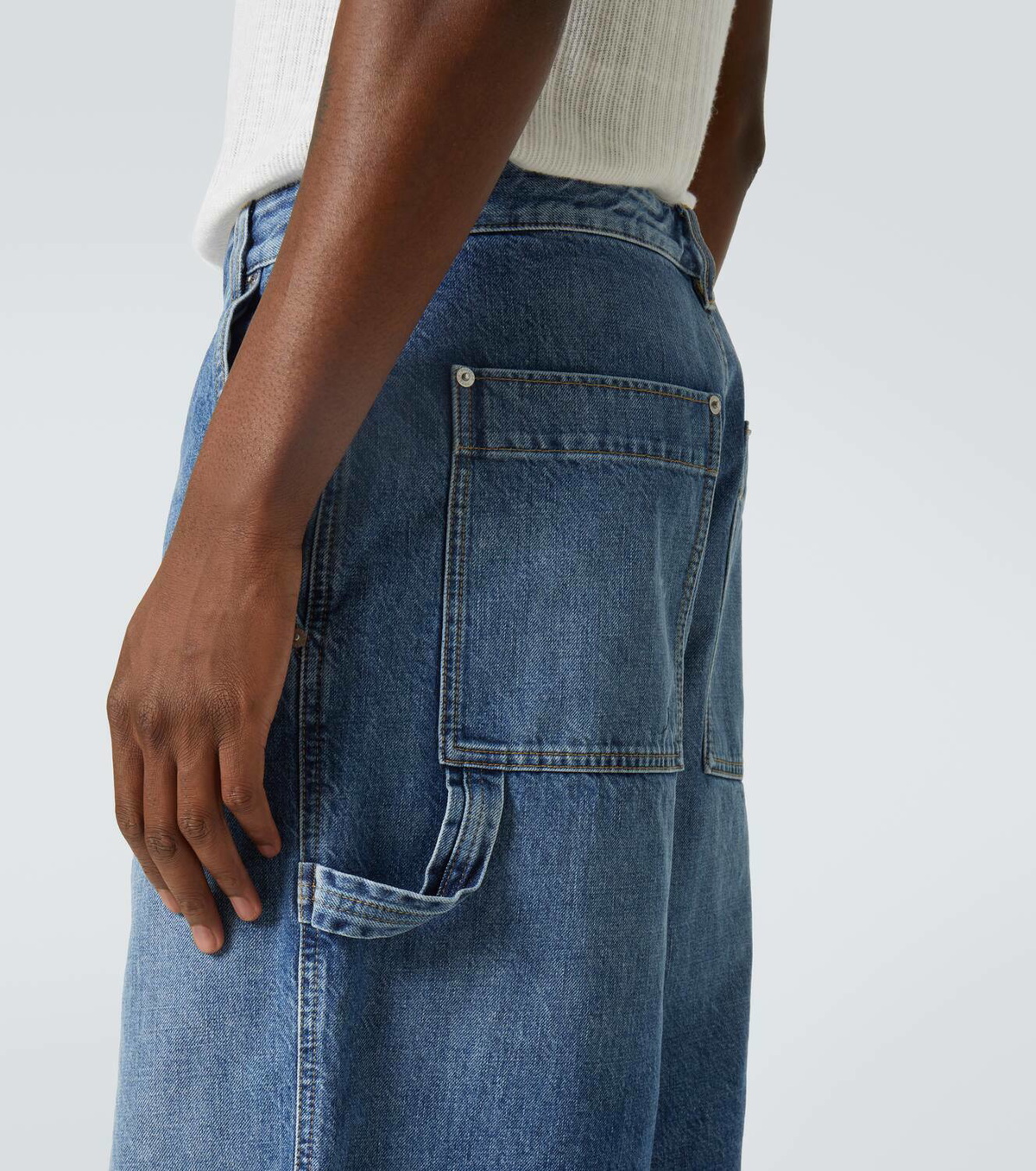 Bottega Veneta High-rise denim Bermuda shorts