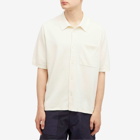 Norse Projects Men's Rollo Full Button Knit Polo in Kit White