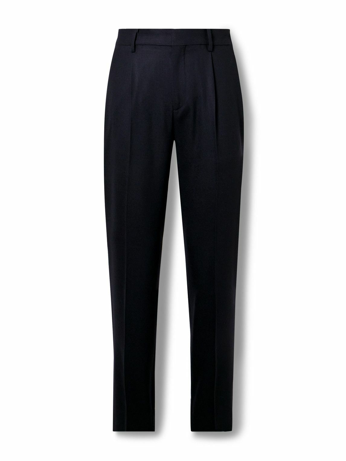 Barena - Gazara Tapered Pleated Cotton-Blend Suit Trousers - Blue Barena