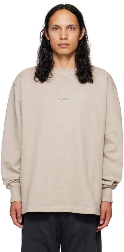 Photo: Acne Studios Taupe Brushed Sweatshirt