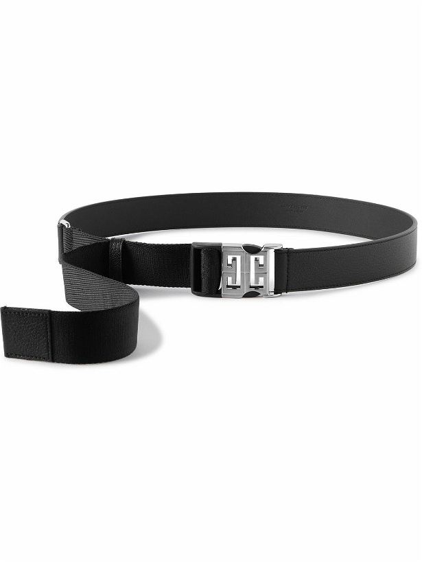 Photo: Givenchy - 4G 4cm Leather and Canvas Belt - Black