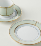 Ginori 1735 Diva set of 2 porcelain espresso cups and saucers