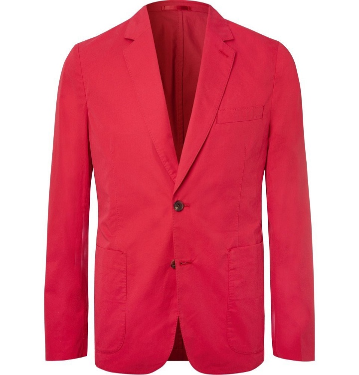 Photo: Paul Smith - Red Soho Slim-Fit Unstructured Cotton Blazer - Red