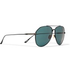 TOM FORD - Aviator-Style Titanium Sunglasses - Black