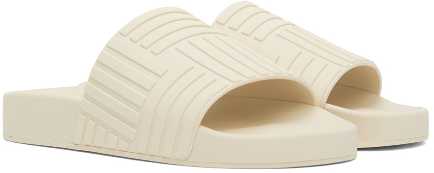 Bottega Veneta Off-White Rubber Slides