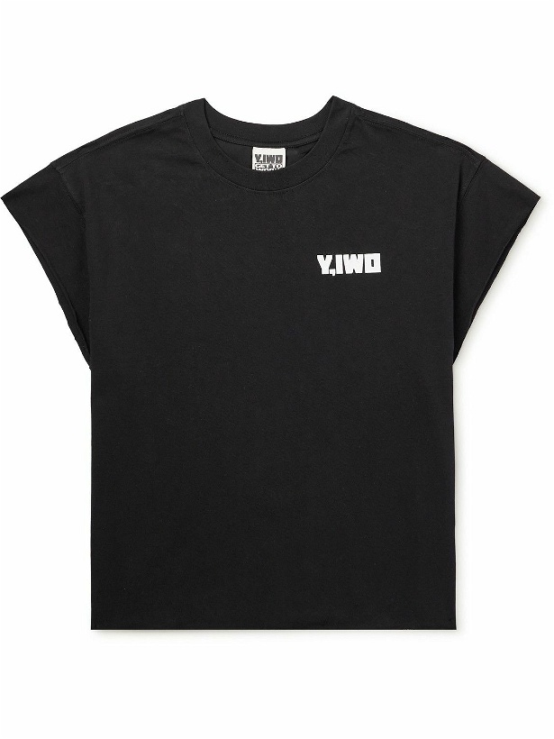 Photo: Y,IWO - Hardwear Cropped Logo-Print Cotton-Jersey T-Shirt - Black