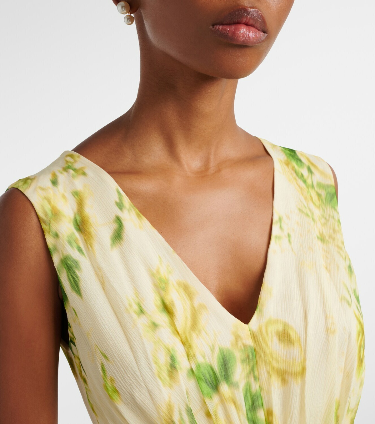 Erdem Floral silk creponne midi dress