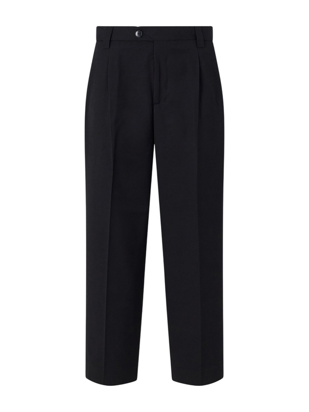 Photo: mfpen - Service Straight-Leg Cotton-Blend Hopsack Trousers - Black