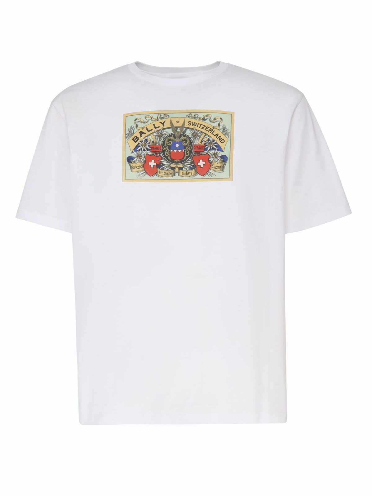 Tシャツ・カットソー BALLY WHITE COTTON T-SHIRT BALLY - T-SHIRT WITH LOGO - Eleonora Bonucci