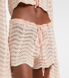 Bananhot Mina striped cotton-blend shorts