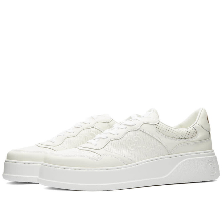 Photo: Gucci Men's Chunky B Sneakers in White