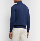 Canali - Merino Wool Half-Zip Sweater - Blue