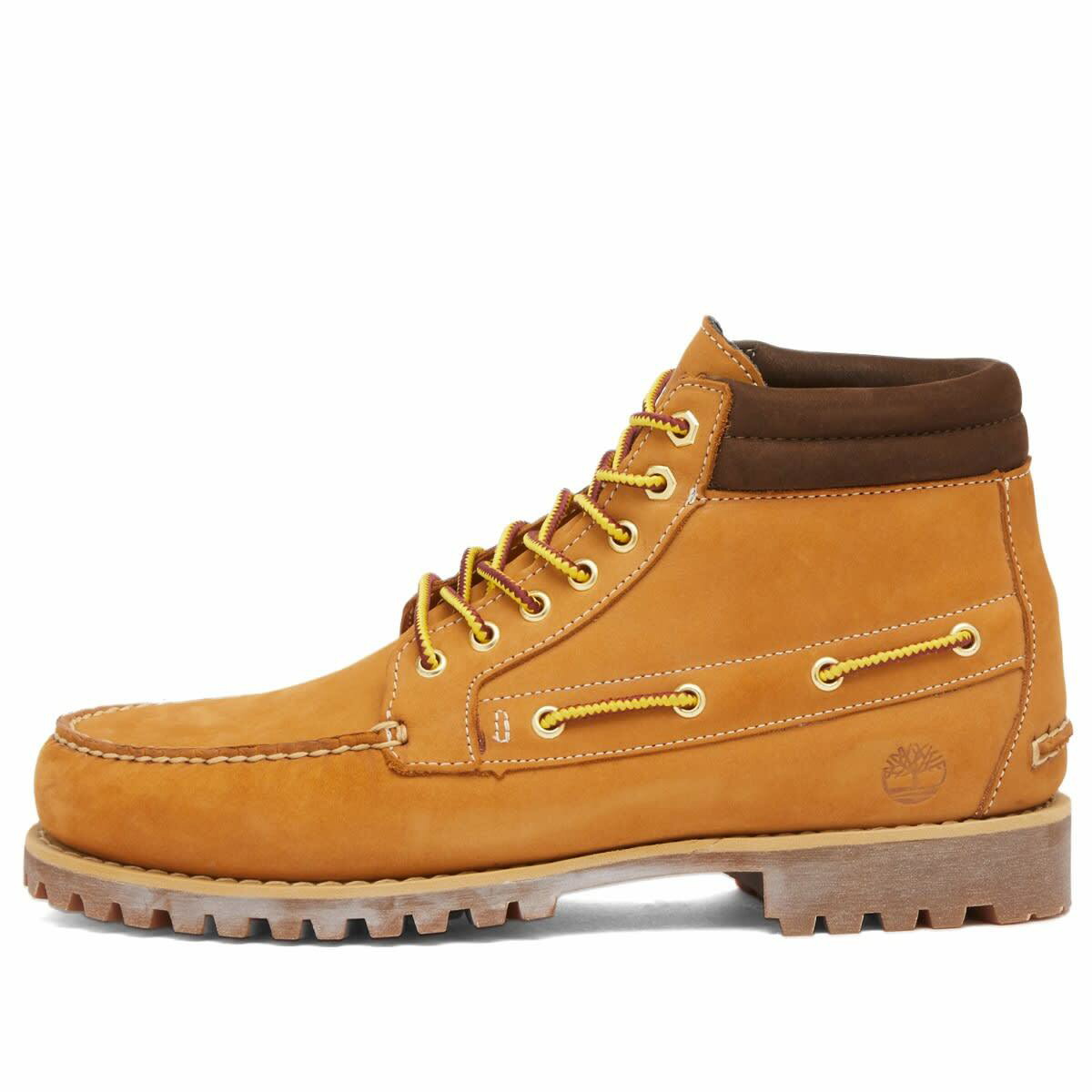 Timberland Men s Icons 7 Eye Lug Boot in Wheat Nubuck