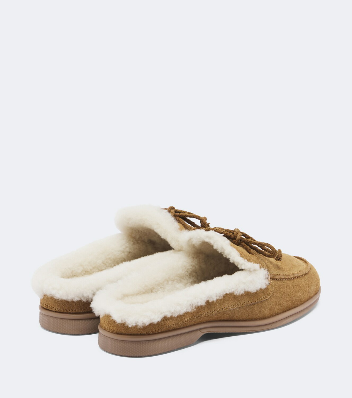 Yves Salomon Shearling-lined suede mules