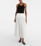 Róhe Pleated cotton muslin maxi skirt
