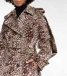 Alexandre Vauthier - Leopard-print velvet trench coat