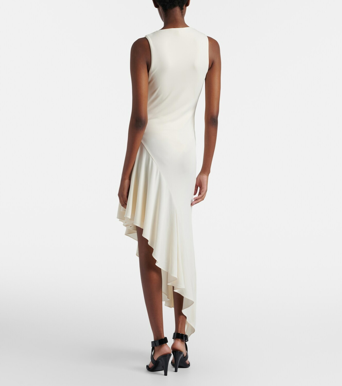 Alaïa Asymmetric jersey midi dress
