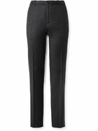 Incotex - Straight-Leg Brushed-Wool Trousers - Gray