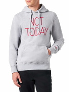 MC2 Saint Barth Man Grey Hoodie With Not Today Embroidery
