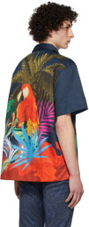 Etro Navy Tropical Print Shirt