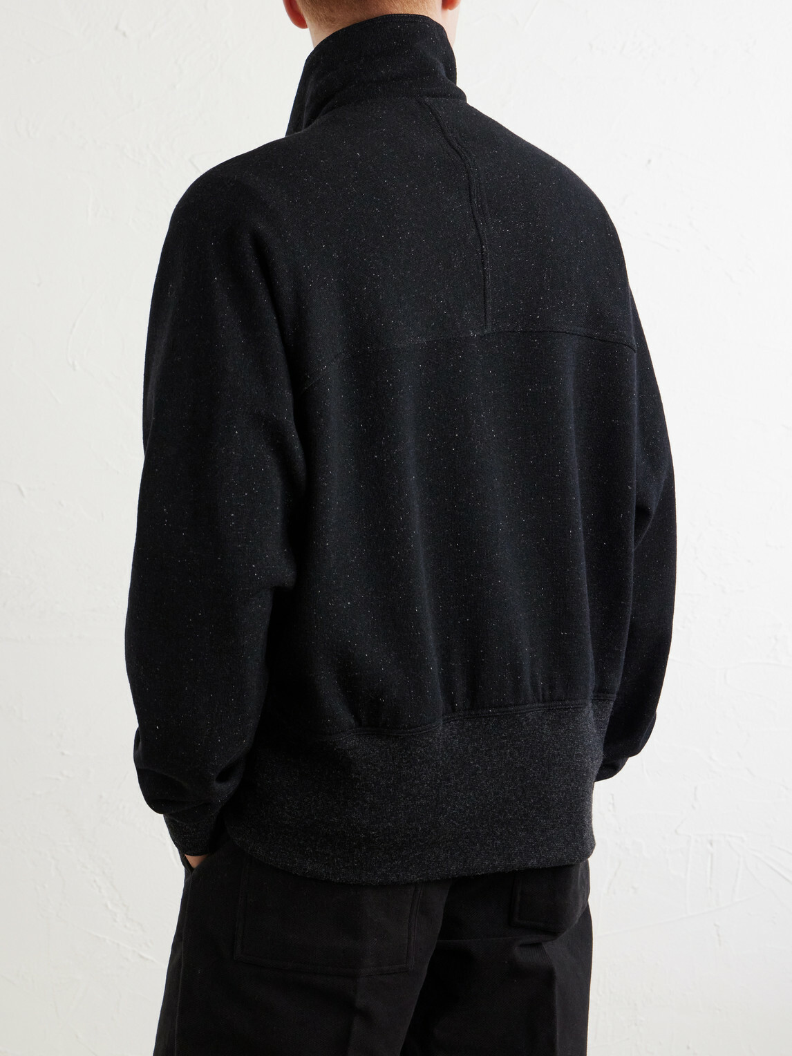 Rick Owens - Wool and Cotton-Blend Zip-Up Sweater - Black