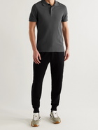 TOM FORD - Garment-Dyed Cotton-Piqué Polo Shirt - Gray