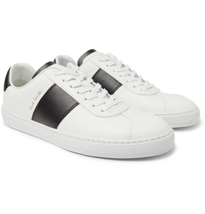 Photo: Paul Smith - Levon Two-Tone Leather Sneakers - Men - White