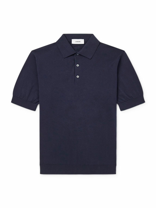 Photo: Lardini - Cotton Polo Shirt - Blue