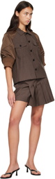 sacai Brown Suiting Skort