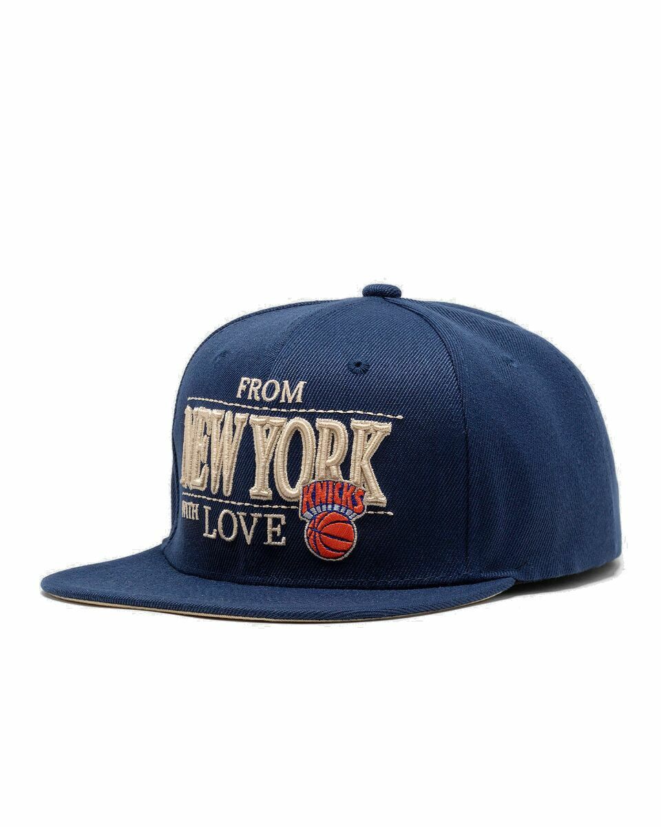 Photo: Mitchell & Ness Nba With Love Snapback Hwc Knicks Blue - Mens - Caps