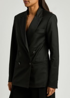 16 Arlington Bris Crystal-embellished Woven Blazer Black