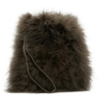 Yves Salomon Brown Feather Pouch