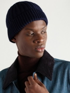 Loro Piana - Moltrasio Ribbed Cotton Beanie - Blue